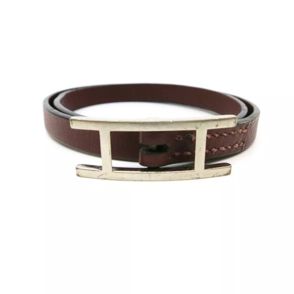 Authentic HERMES Api Bracelet Light Brown Leather - Picture 1 of 6